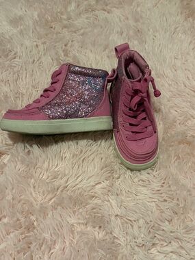 Billy’s Zip Around - Pink Glitter High-Top Sneakers